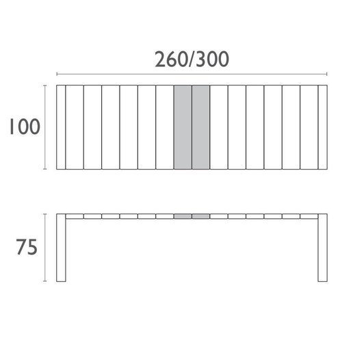 Siesta Siesta Vegas Uitschuifbare Tuintafel XL 260/300 cm Donkergrijs