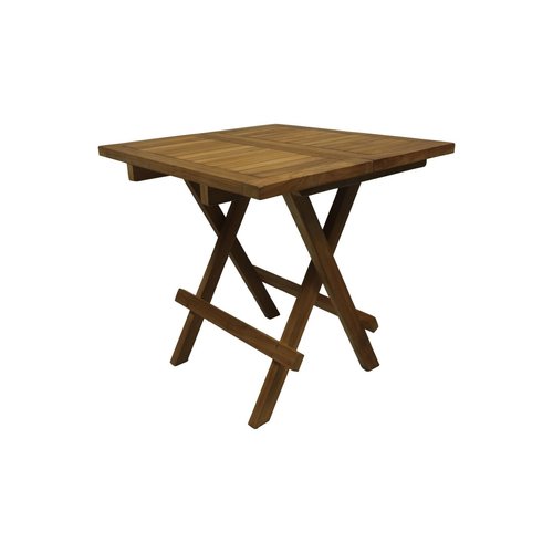 HSM Collection Uitklapbare picknick tafel - 50x50x50 - Naturel- Teak HSM Collection Uitklapbare picknick tafel - 50x50x50 - Naturel- Teak