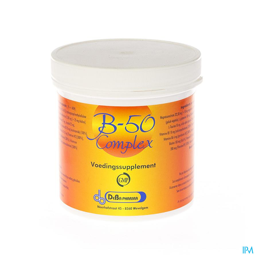DEBAPHARMA B-50 Complex Caps 200 Deba