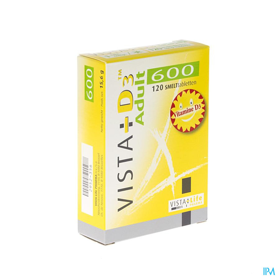 Vista-life Pharma Vista D3 600 Adult Tabl Fondante 120 Verv.2698 108