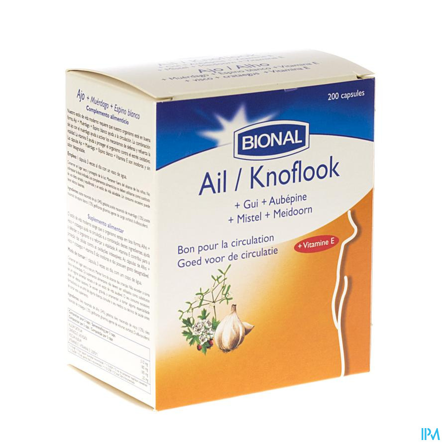 Bional Ail+gui+aubepine+vit E Caps 200