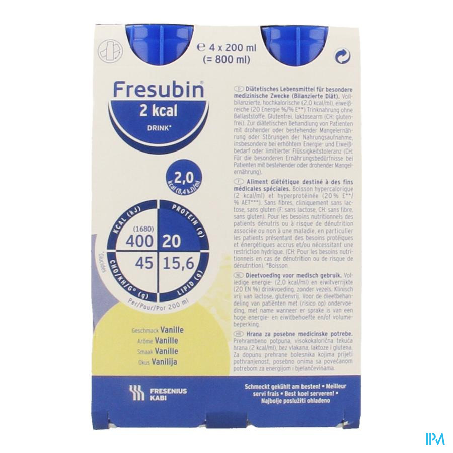 Fresubin 2kcal Drink Vanille Fl 4x200ml
