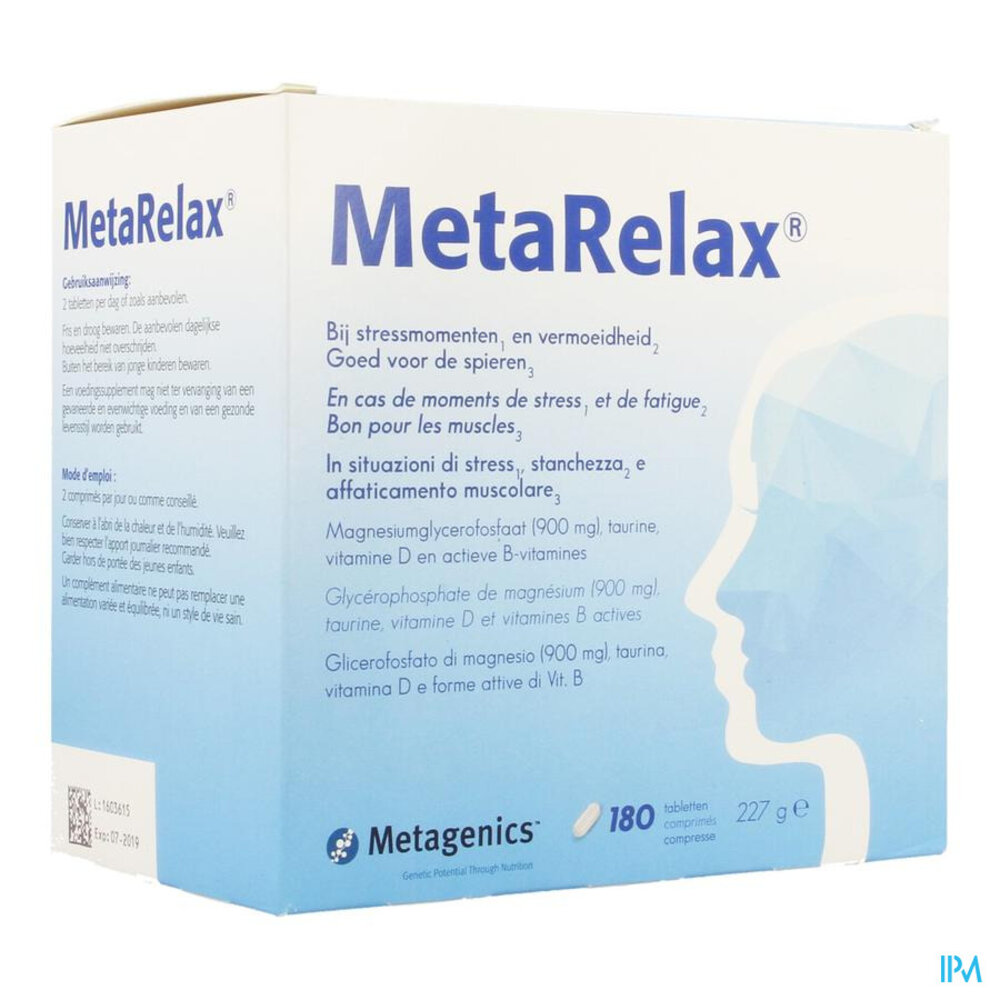 metagenics Metarelax Nf Tabl 180 22431 Metagenics