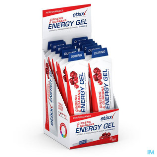 ETIXX ETIXX ENERGY GEL GINSENG & GUARANA 12X50