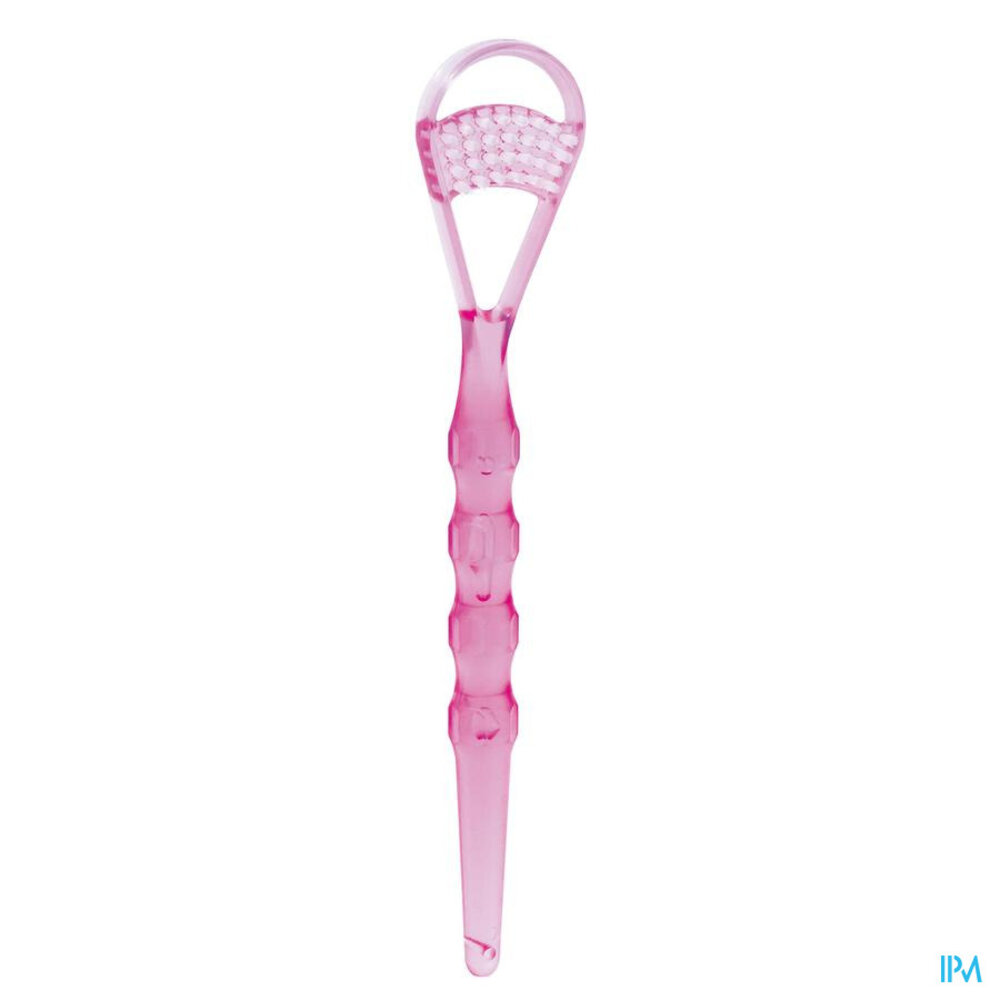 MIRADENT TONGSCHRAPER DELUXE ROZE 1 ST