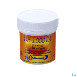 DEBAPHARMA D3 1000iu Softgels 120 Deba