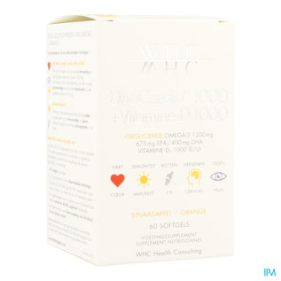 whc Unocardio 1000 + Vit D 1000 Softgels 60