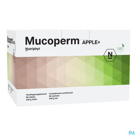 Nutriphyt Mucoperm Apple+ 60 ZAKJES 240G