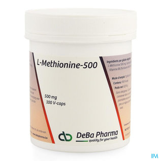 DEBAPHARMA L-METHIONINE + B6 DEBA 100 CAPS 500 MG