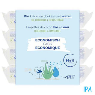 Mustela Bio Katoenen Doekjes Water 4x60 Promo