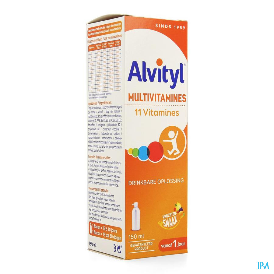 Alvityl Multivitamines Sol Buv. Fl 150ml