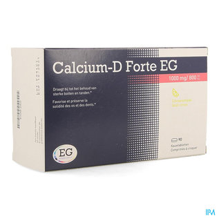 EG CALCIUM-D FORTE EG Citroen 90 kauwtab 1000mg/800IE