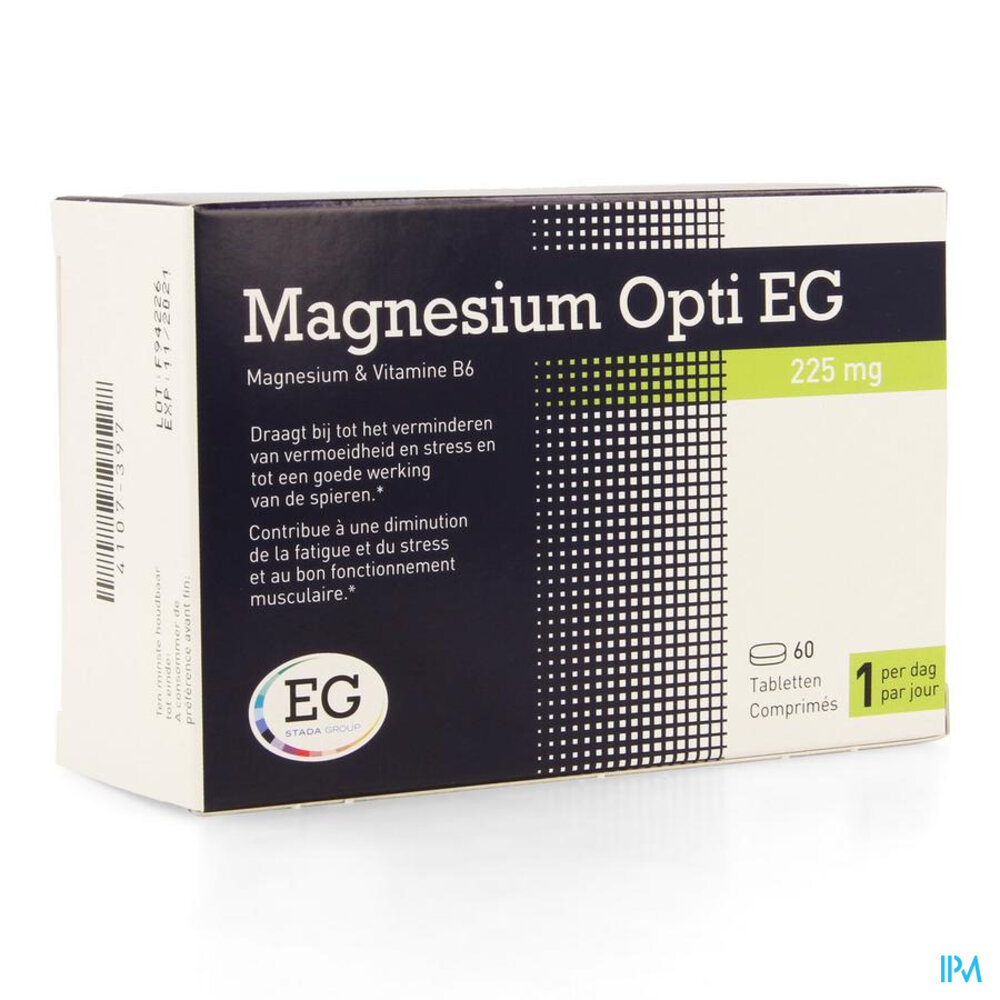 MAGNESIUM OPTI EG 60 TABL 225 MG