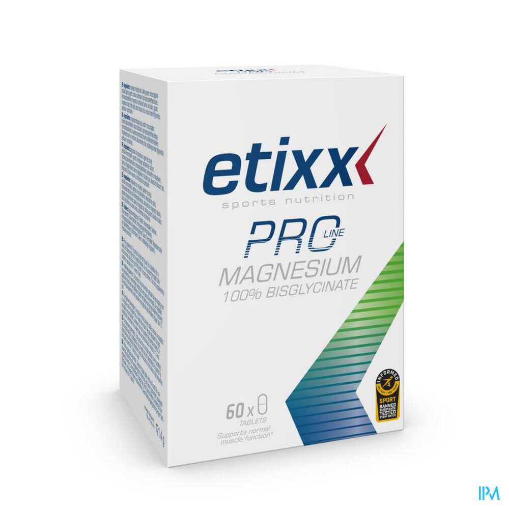 ETIXX Etixx Magnesium 100% Bisglycinate Pro Line Comp 60