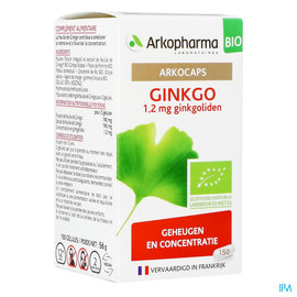 Arkopharma Arkogelules Ginkgo Bio Caps 150