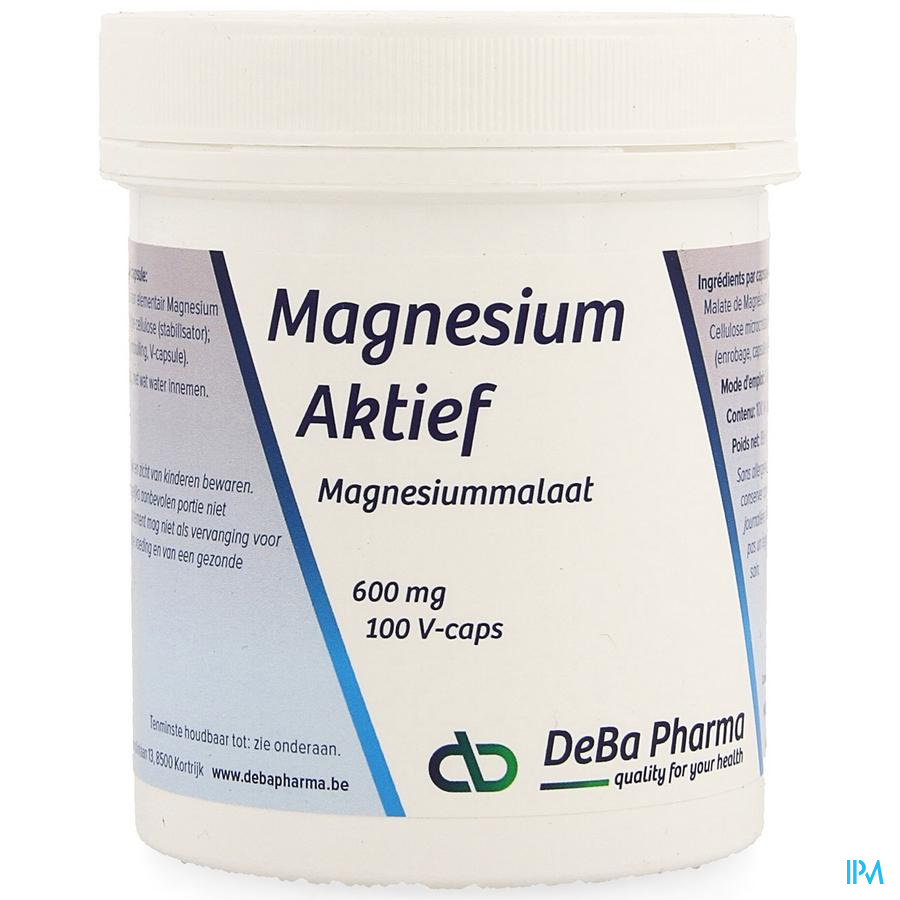 DEBAPHARMA MAGNESIUM ACTIEF DEBA 100 CAPS 600 MG