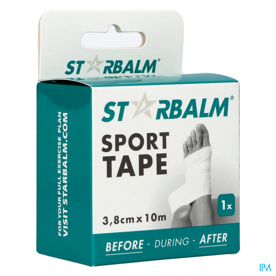 Star Balm Sport Tape 3,8cm X 10m Wit 1 Individ.