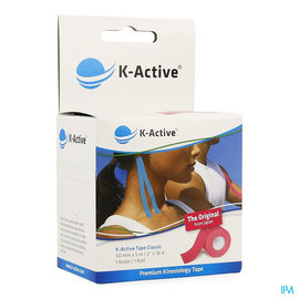 NAQI K-ACTIVE Tape Rose - 5cm x 5m : La bande de kinésiologie originale produite par Nitto Denko