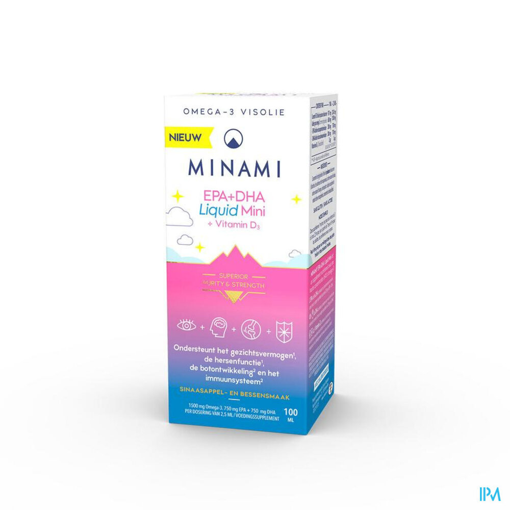 Minami Epa+dha Liquid Mini + Vit D3 Fl 100ml