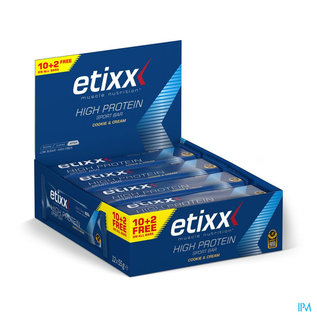 ETIXX Etixx High Protein Bar Cookie & Cream 12x55g