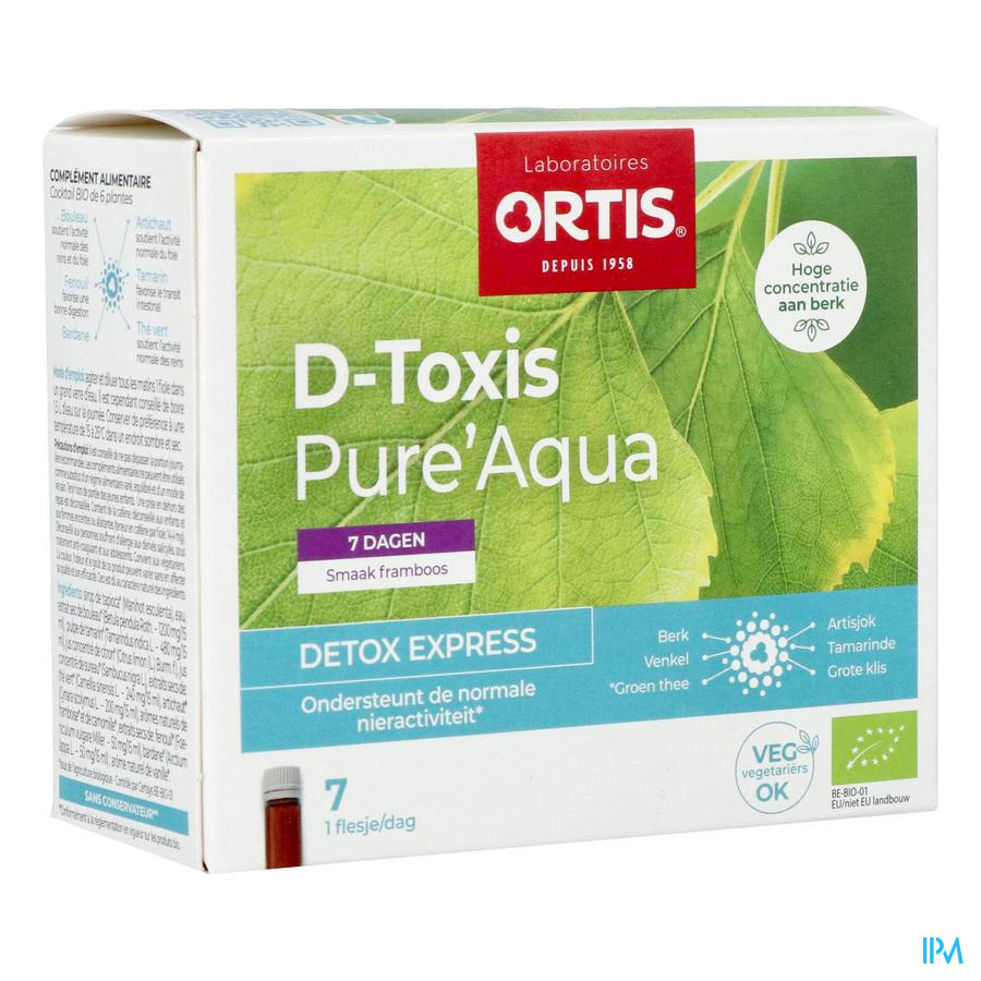 ORTIS D Toxis Pure Aqua Framboise 7x15ml