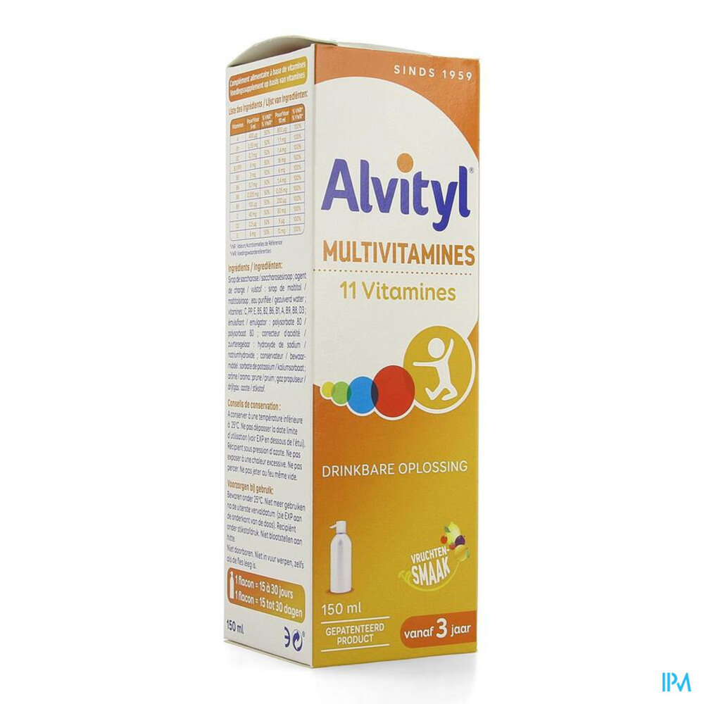 Alvityl Multivitamines Sol Buv. Fl 150ml
