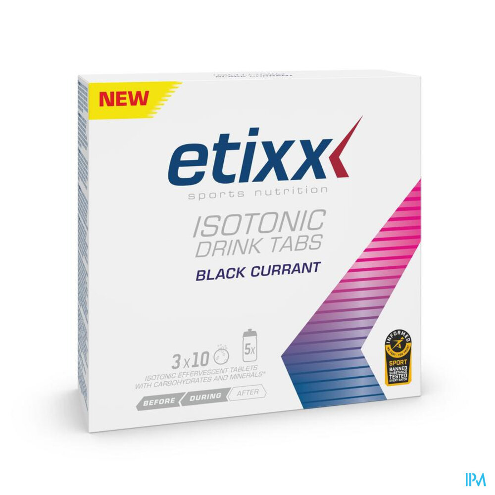 ETIXX Etixx Isotonic Blackcurrant Tabl Efferv. 3x10