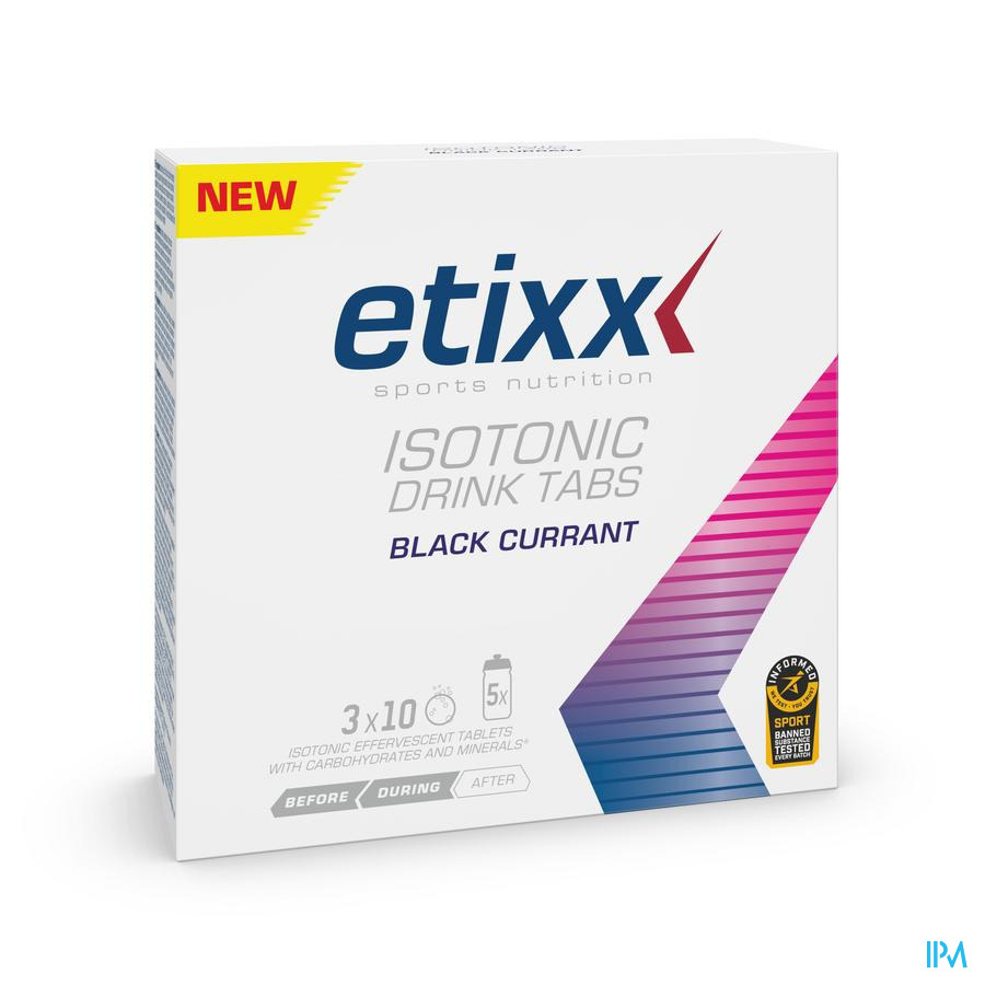 ETIXX Etixx Isotonic Blackcurrant Bruistabl. 3x10