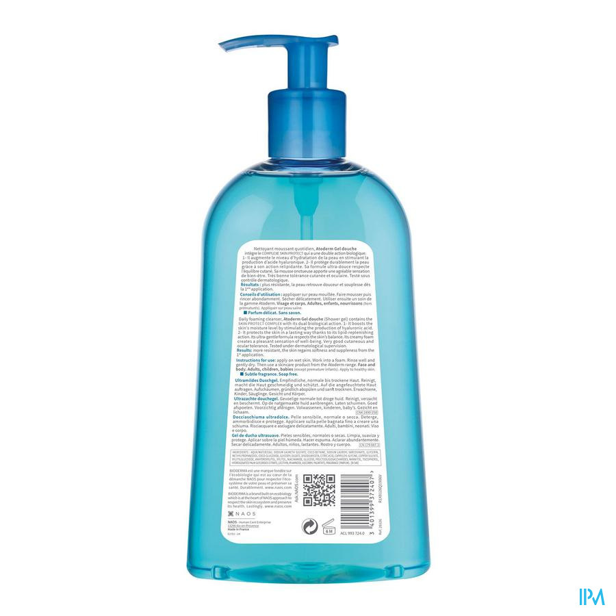 BIODERMA Bioderma Atoderm Gel Douche Pompe 1l