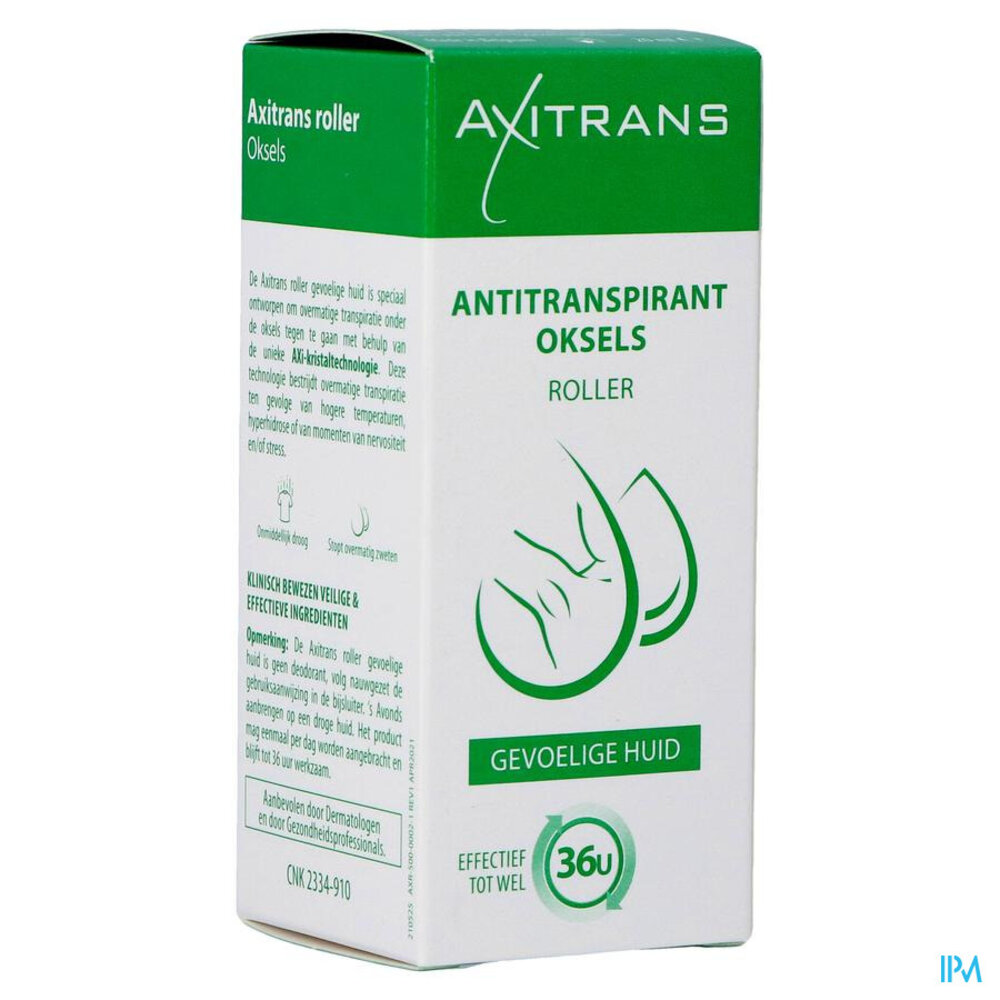 Axitrans Roller Peau Sensible A/transpirant 20ml