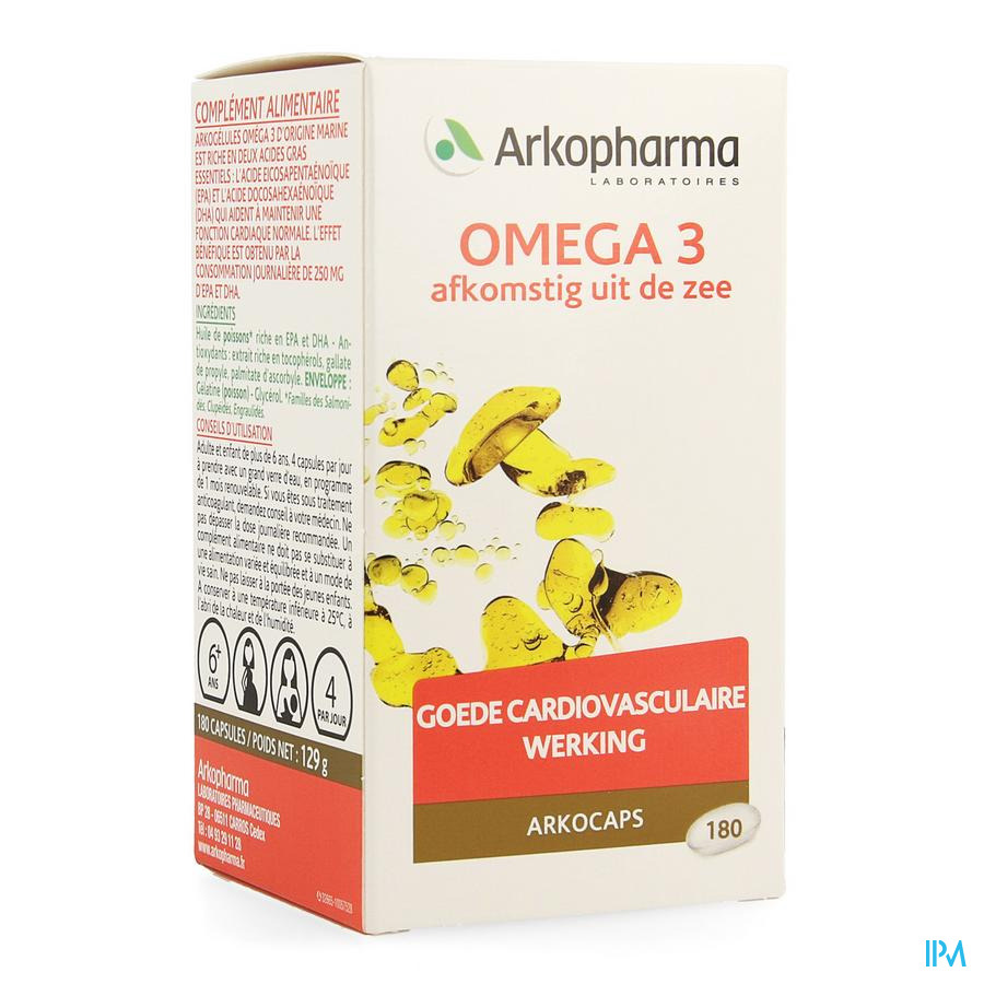Arkogelules Omega 3 Origine Marine 180