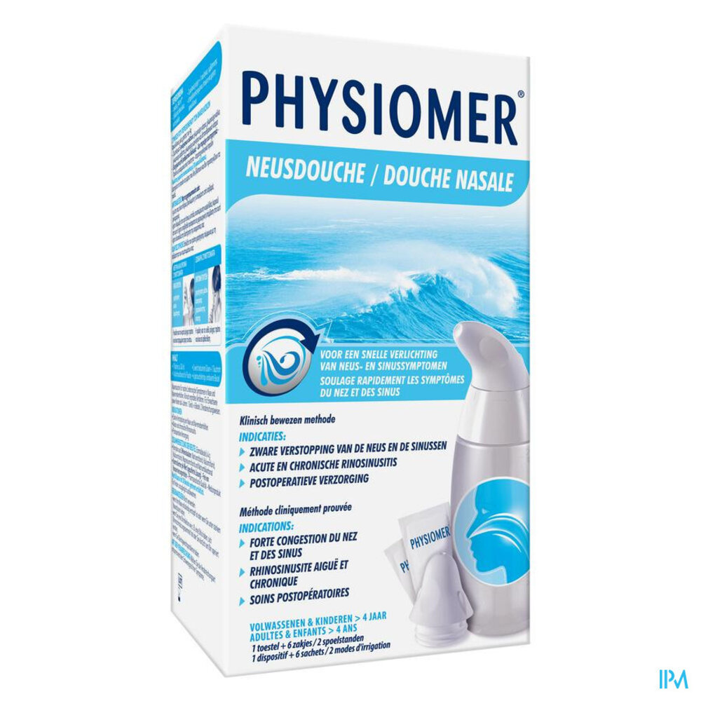 PHYSIOMER NEUSDOUCHE + ZEEZOUT 6 ZAK