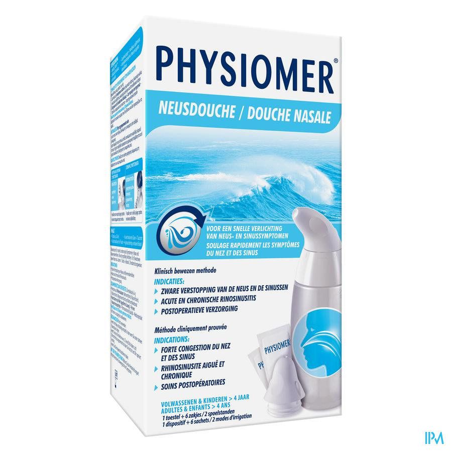 PHYSIOMER NEUSDOUCHE + ZEEZOUT 6 ZAK