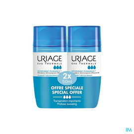 Uriage Uriage Deodorant Puissance 3 Roll On 2x50ml