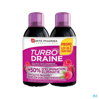 FORTEPHARMA Turbodraine Framboos Duo 2x500ml