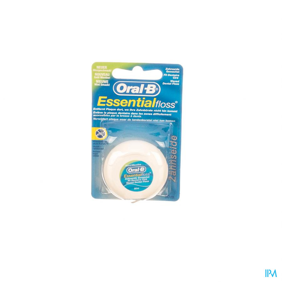 Oral B Floss Esssential Floss Mint Waxed 50m