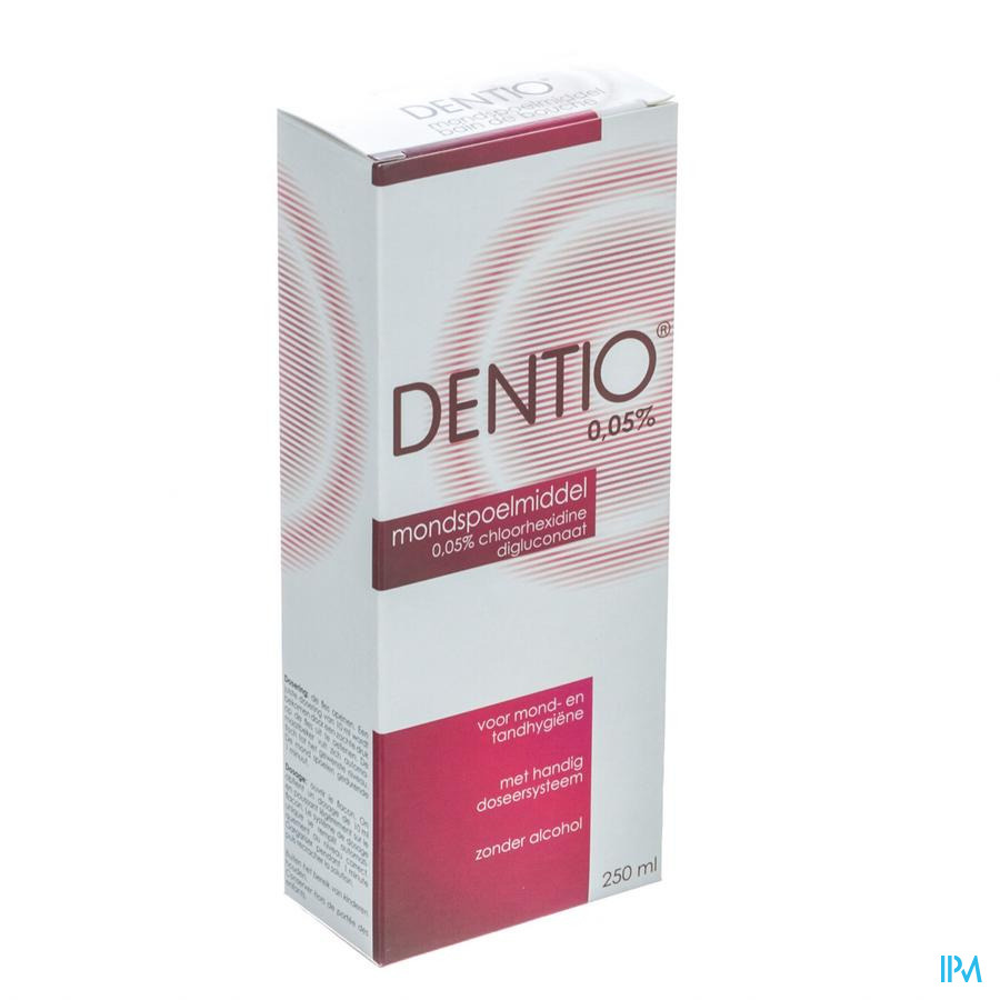 DENTIO ROOD MONDWATER 0,05 % 250 ML