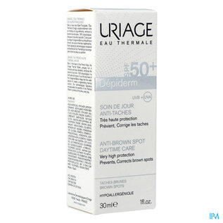 Uriage Uriage Depiderm Ip50+ Soin Jour A/tache Brune 30ml