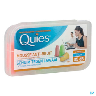 Quies QUIES OORDOPPEN SCHUIM FLUO 6 ST