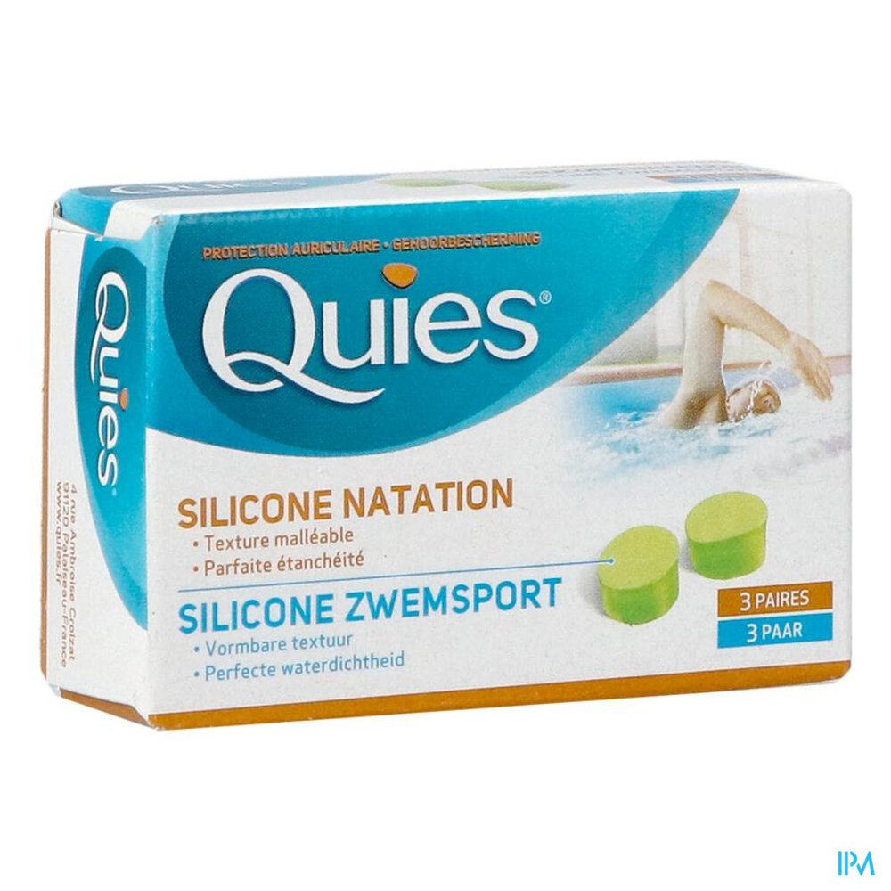 QUIES OORDOPPEN SILICONE ZWEM MAXI 3 PAA