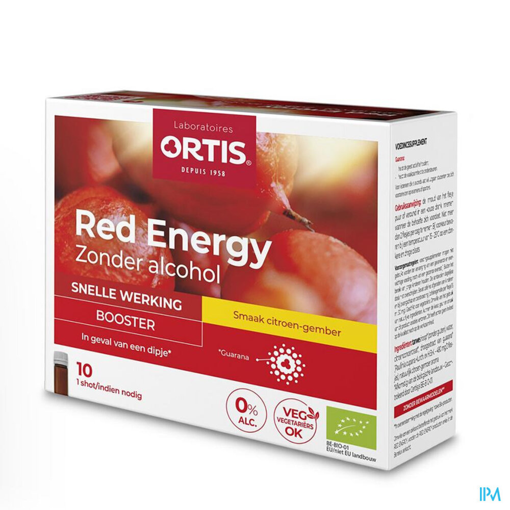 ORTIS ORTIS RED ENERGY BIO CITR GEMB 10X15 ML