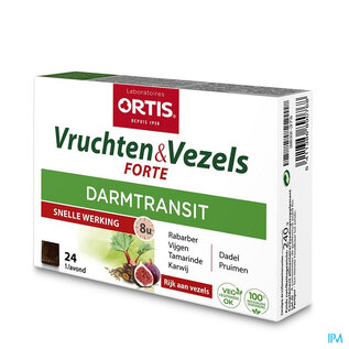 ORTIS Ortis Vruchten & Vezels Forte Blokje 24