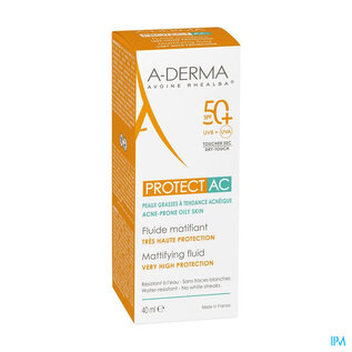 A-Derma aderma Aderma Protect Ac Fluide Matifiant Spf50+ 40ml