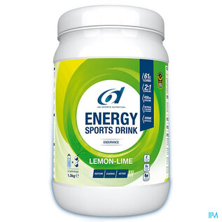 6D Sports 6d Sixd Energy Sports Drink Lemon Lime Pdr 1,3kg