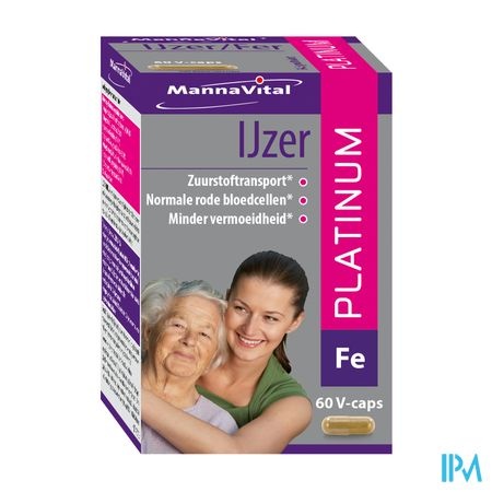 MANNAVITAL Mannavital Ijzer Platinum V-caps 60