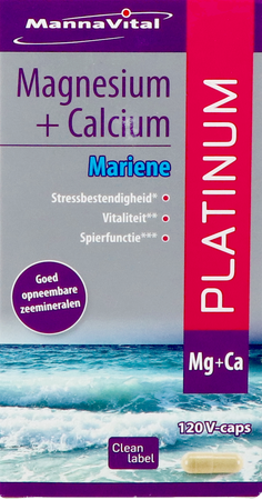 MANNAVITAL Mannavital Magnesium + Calcium Marin V-caps 120