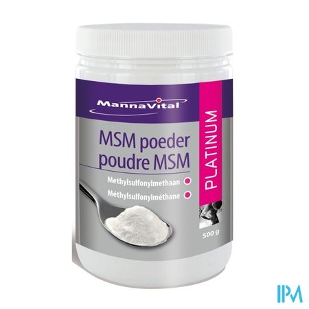 MANNAVITAL Msm Poudre Platinum 500 Gr