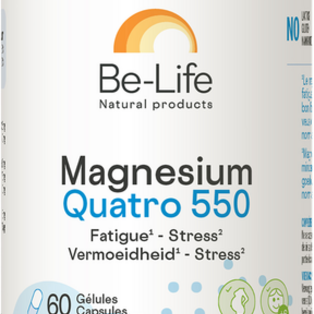 Be-life / Biolife /Belife Magnesium Quatro 550 Be Life Pot Caps 60