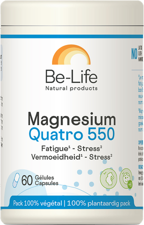 Be-life / Biolife /Belife Magnesium Quatro 550 Be Life Pot Caps 60