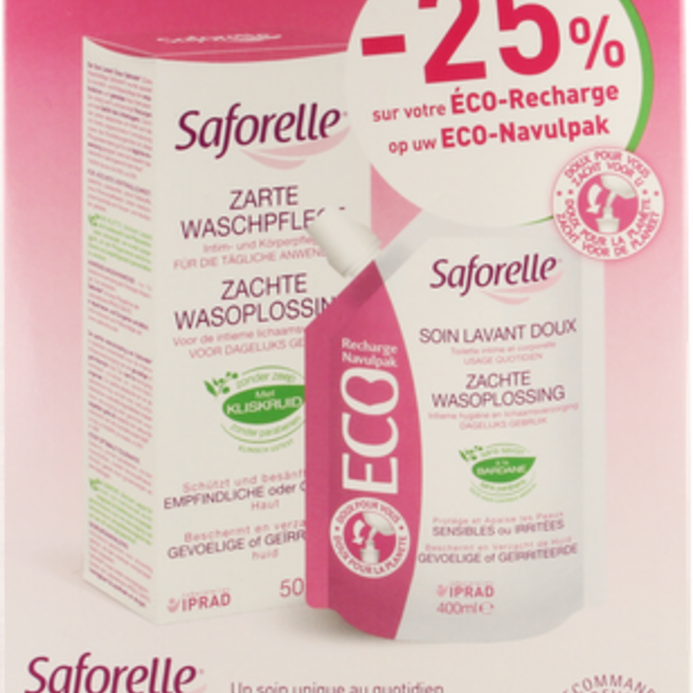 Saforelle Saforelle Duo Soin Lavant Doux500ml+ecocharge400ml
